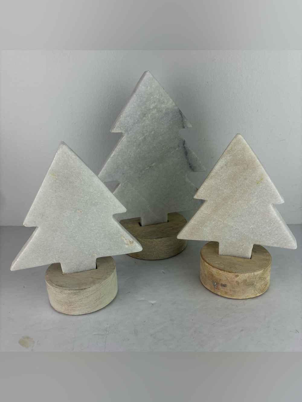 Threshold Marble Christmas Trees Set of 3